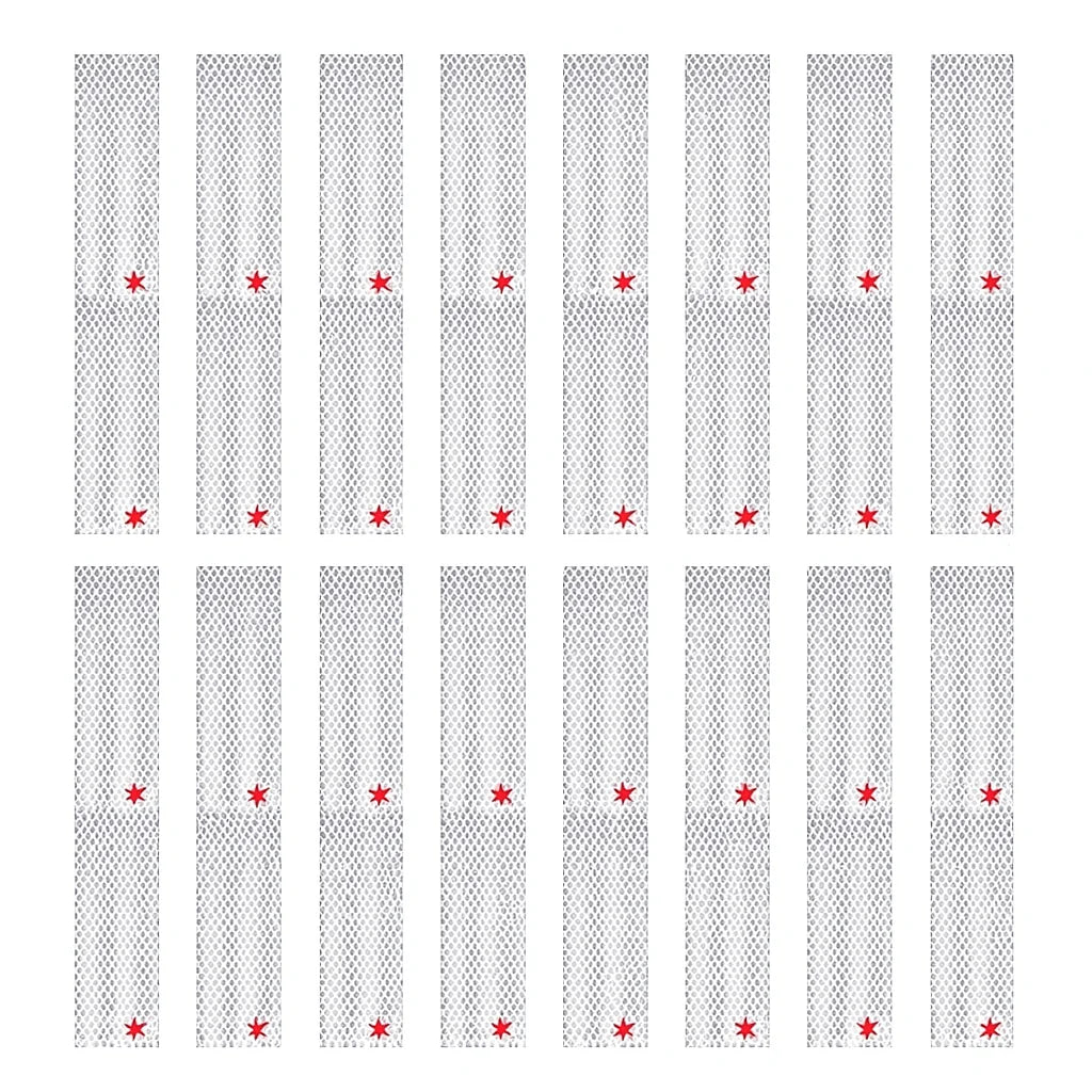 Magnetic DOT White Reflective Strips For Shipping Compliance (Many Sizes) | For Shipping Containers & Truck Trailers