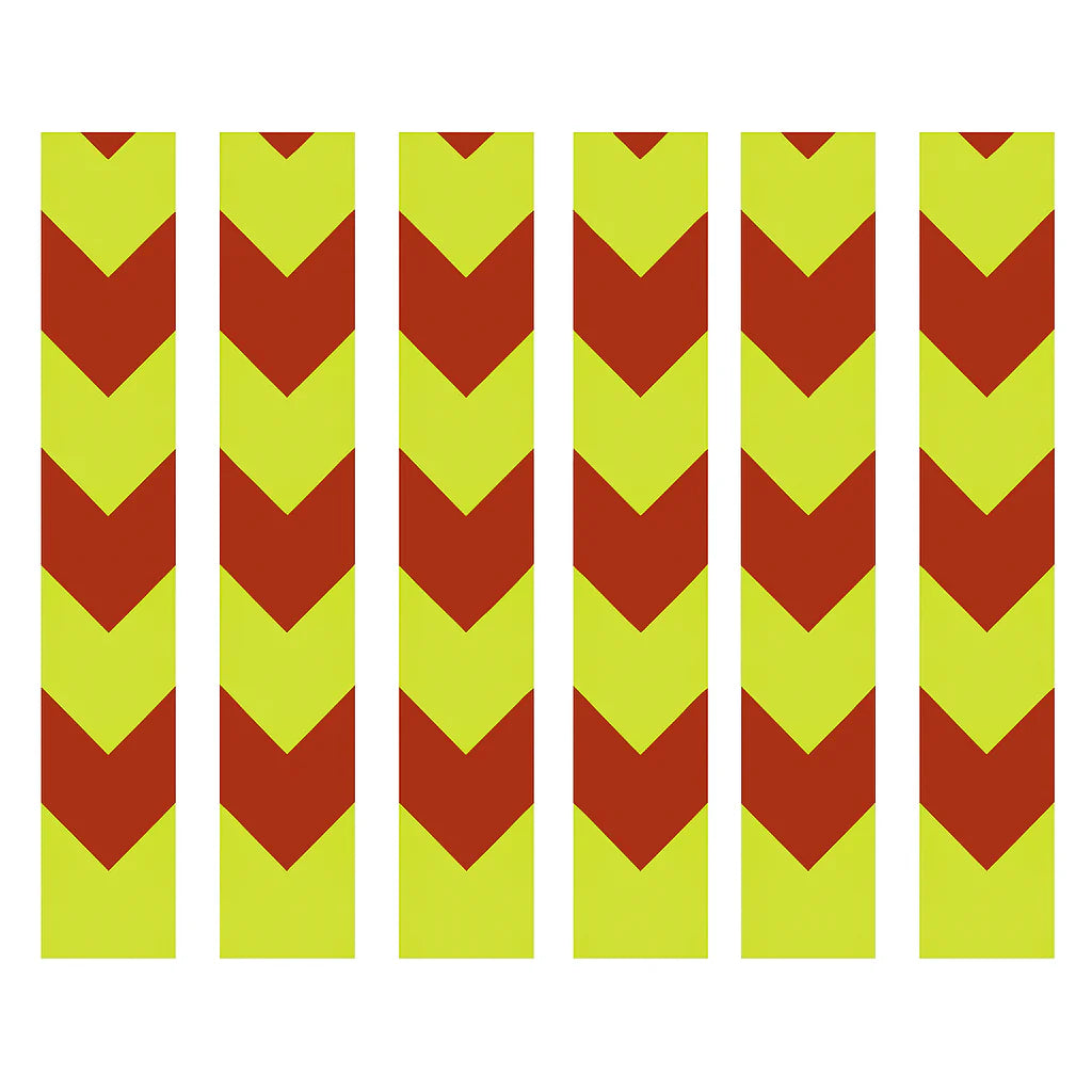 Magnetic DOT Red & Yellow Reflective Strips For Shipping Compliance (Many Sizes) | For Shipping Containers & Truck Trailers
