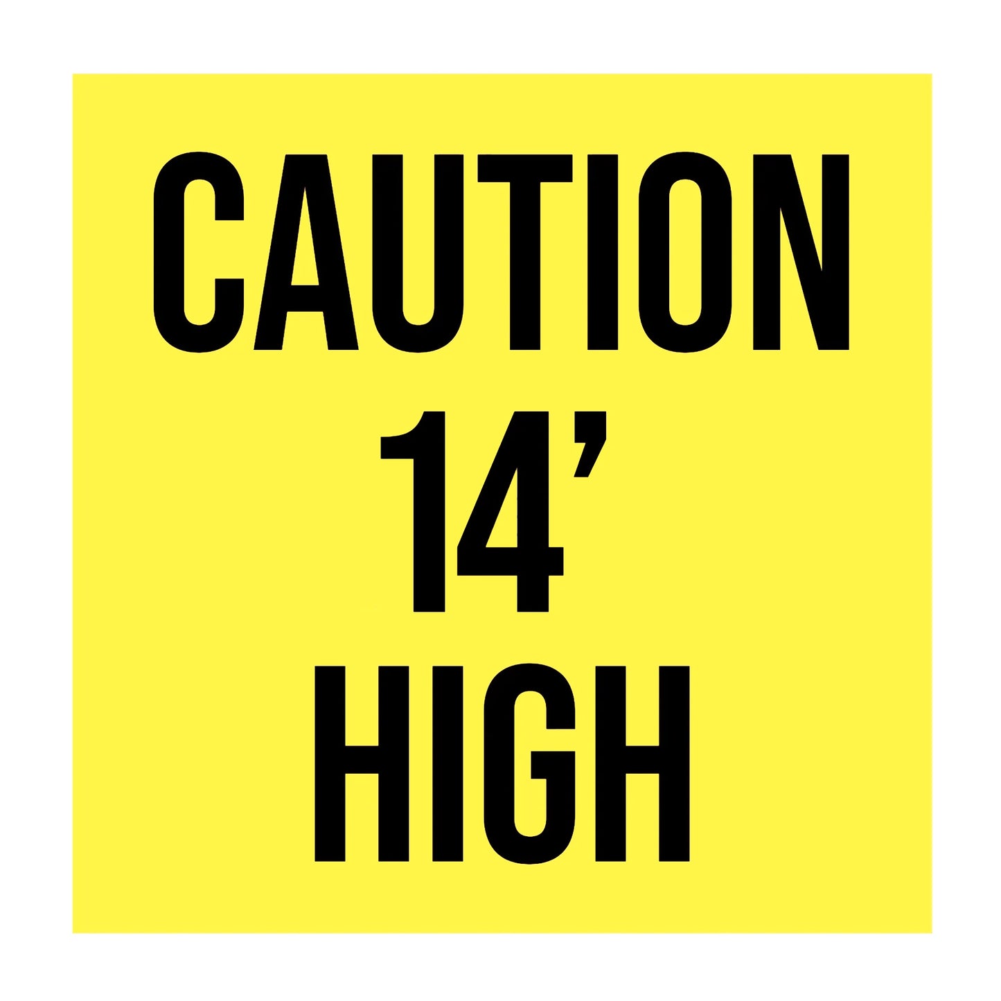 Custom Shipping Container Height Number Sticker Decal | 14' High | Create Your Own | Add Your Own Height