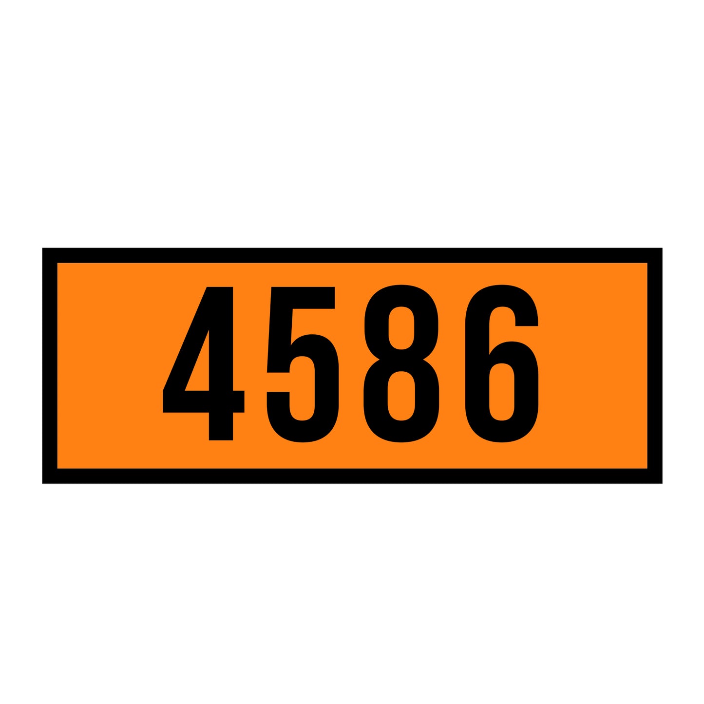 UN Orange 4-Digit Label Decal Sticker Sign For Shipping Containers & Trailers (Set of 2)