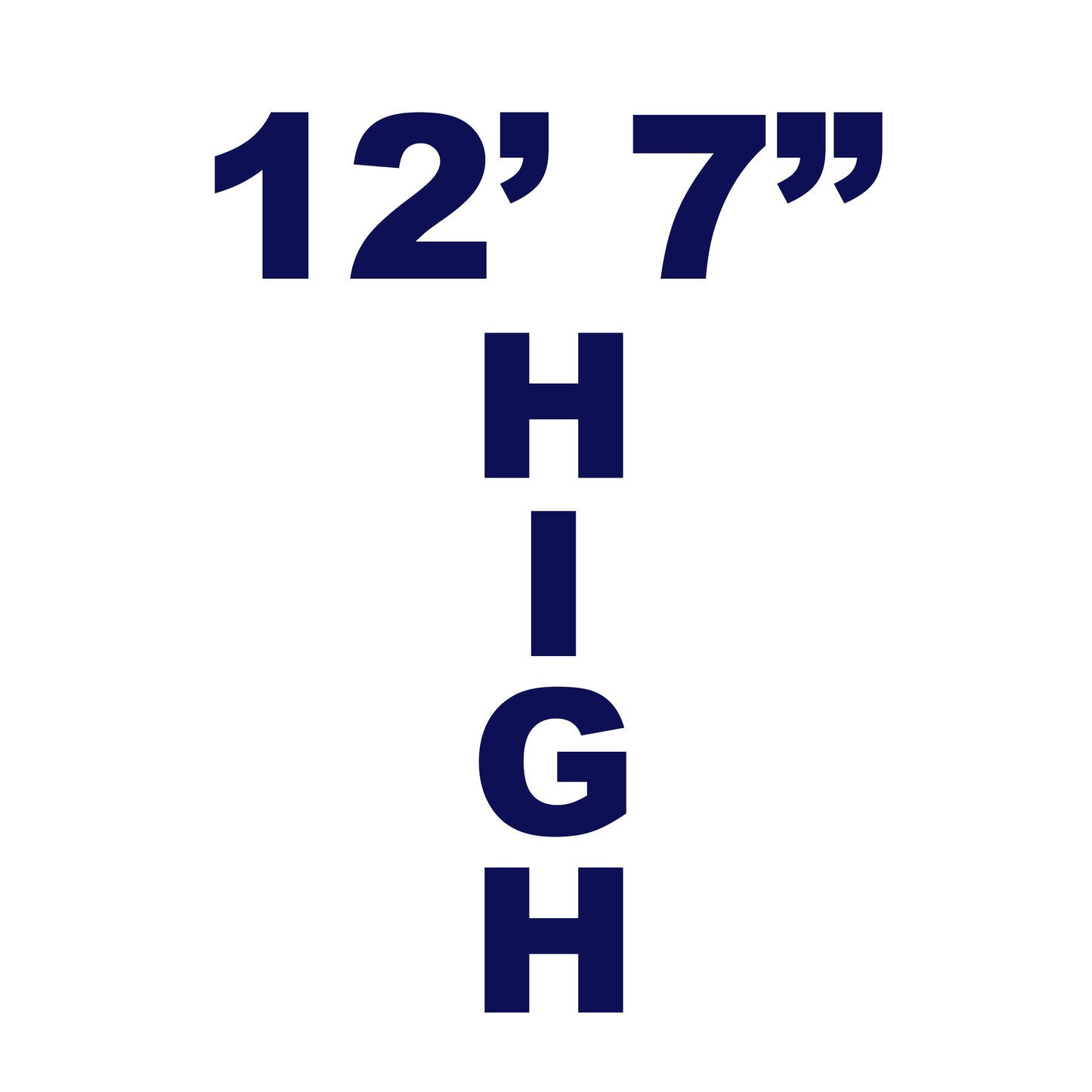 Trailer, Box or Truck Height Sign Decal Sticker | Add Your Own Height | Set of 2