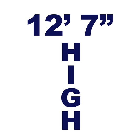 Trailer, Box or Truck Height Sign Decal Sticker | Add Your Own Height | Set of 2