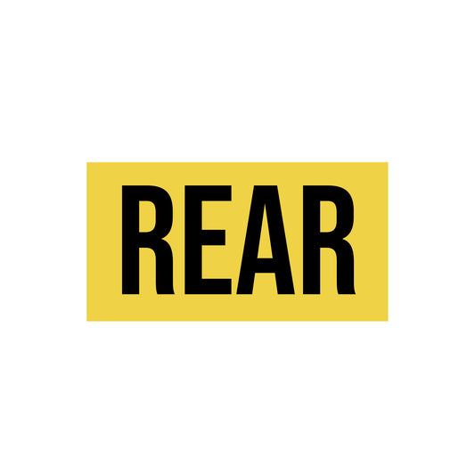REAR Decal Sticker Sign For Shipping Containers & Trailers (Set of 2)