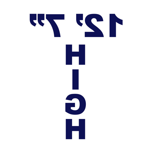 Reversed Trailer, Box or Truck Height Sign Decal Sticker | Add Your Own Height | Set of 2