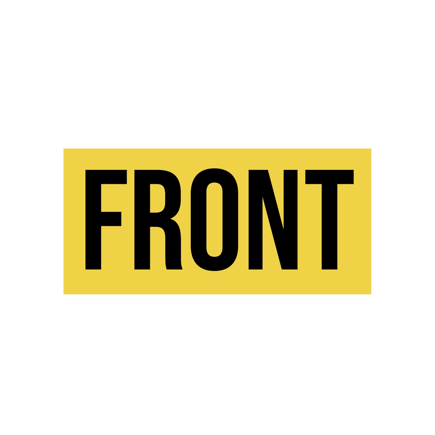 FRONT Decal Sticker Sign For Shipping Containers & Trailers (Set of 2)