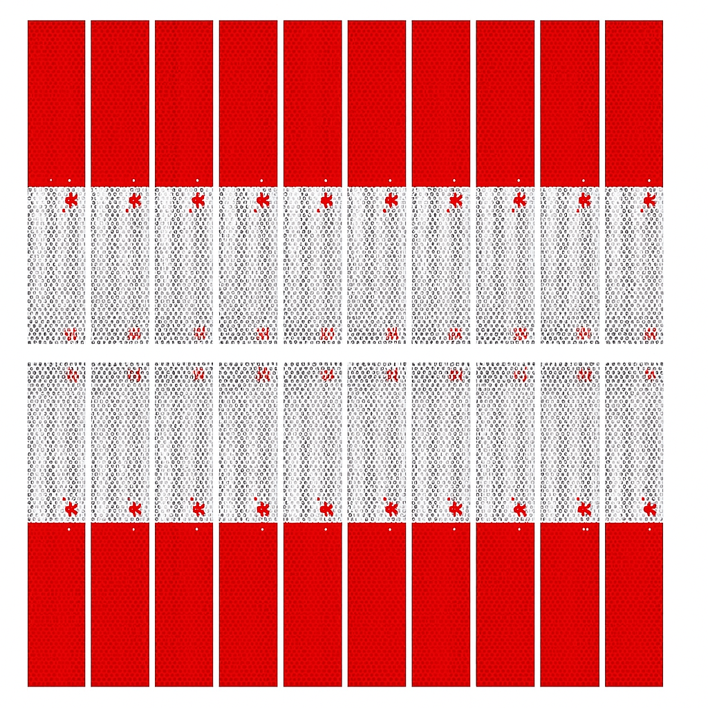 DOT Red & White Reflective Strips For Shipping Compliance (Many Sizes) | For Shipping Containers & Truck Trailers