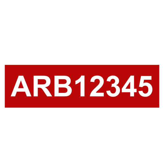 Carb ARB EIN Number Decal Sticker Sign (Set of 2)