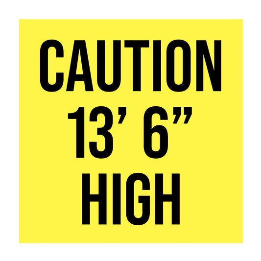 Custom Shipping Container Height Number Sticker Decal | 13' 6" High | Create Your Own | Add Your Own Height