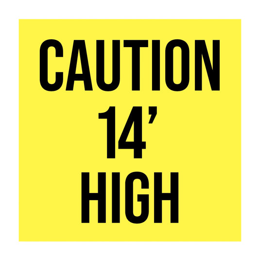 Custom Shipping Container Height Number Sticker Decal | 14' High | Create Your Own | Add Your Own Height