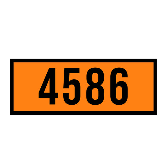UN Orange 4-Digit Label Decal Sticker Sign For Shipping Containers & Trailers (Set of 2)