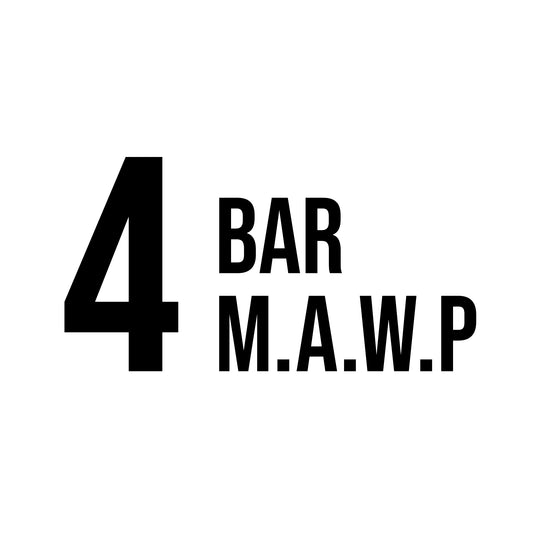 4 BAR M.A.W.P Tank Decal Sticker Sign For ISO Tanks, Trailers & Shipping Containers