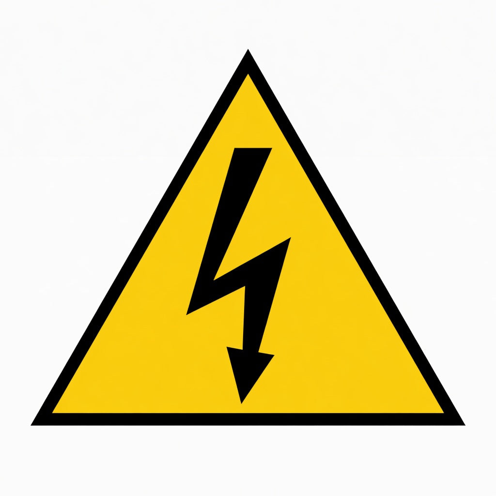 Warning Sign Triangle With Thunderbolt Tank Decal Sticker Sign For ISO Tanks, Trailers & Shipping Containers