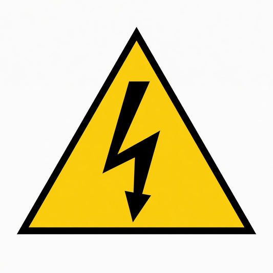 Warning Sign Triangle With Thunderbolt Tank Decal Sticker Sign For ISO Tanks, Trailers & Shipping Containers