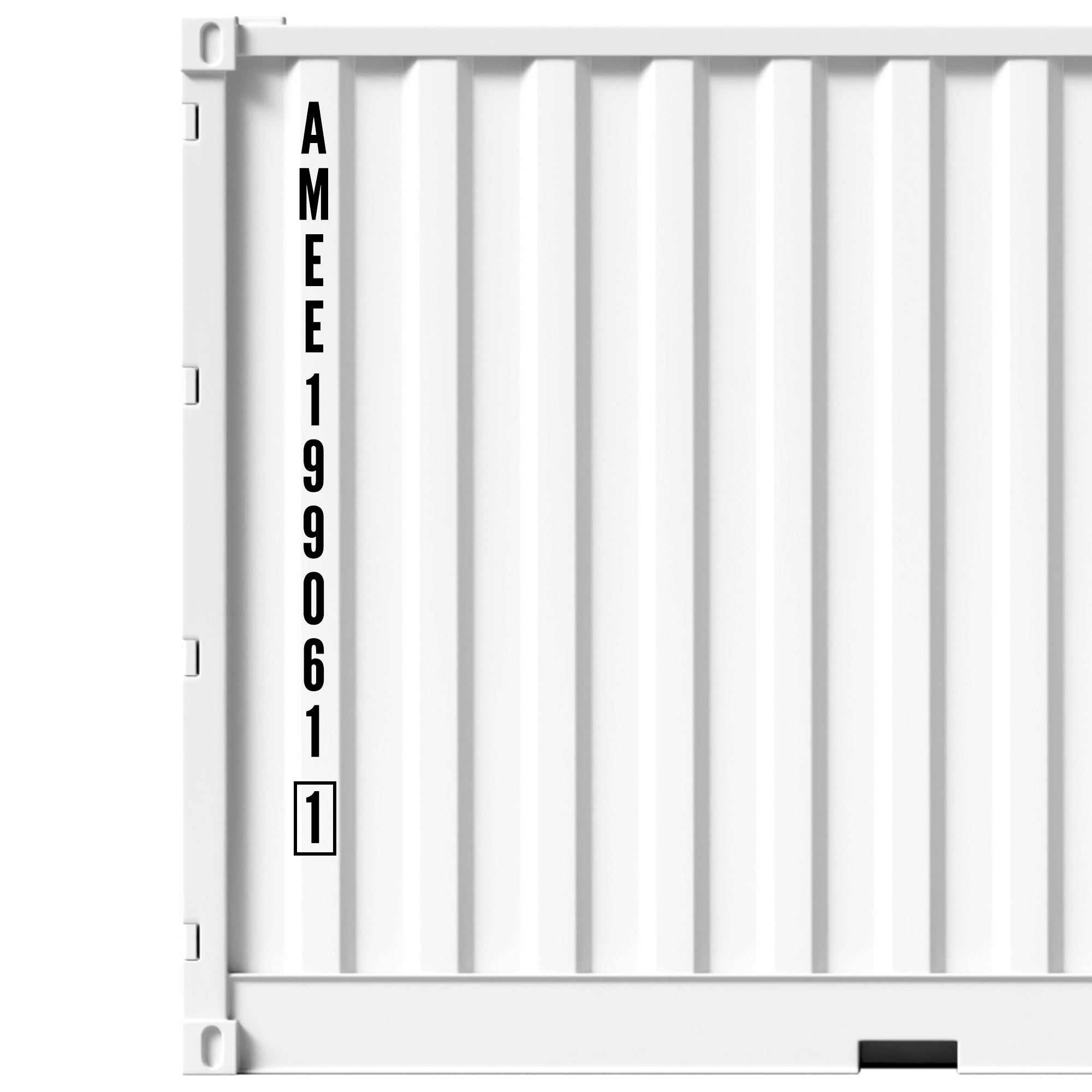 Custom Shipping Container Vertical Number Decal Sticker Lettering (2-P ...