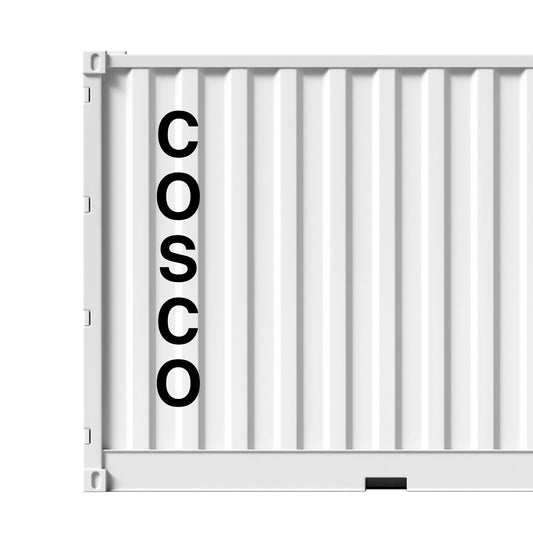 Vertical Medium Sized Custom Shipping Container Decal Sticker Sign (2-Pack)