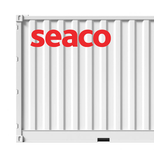 Horizontal Medium Sized Custom Shipping Container Decal Sticker Sign (2-Pack)