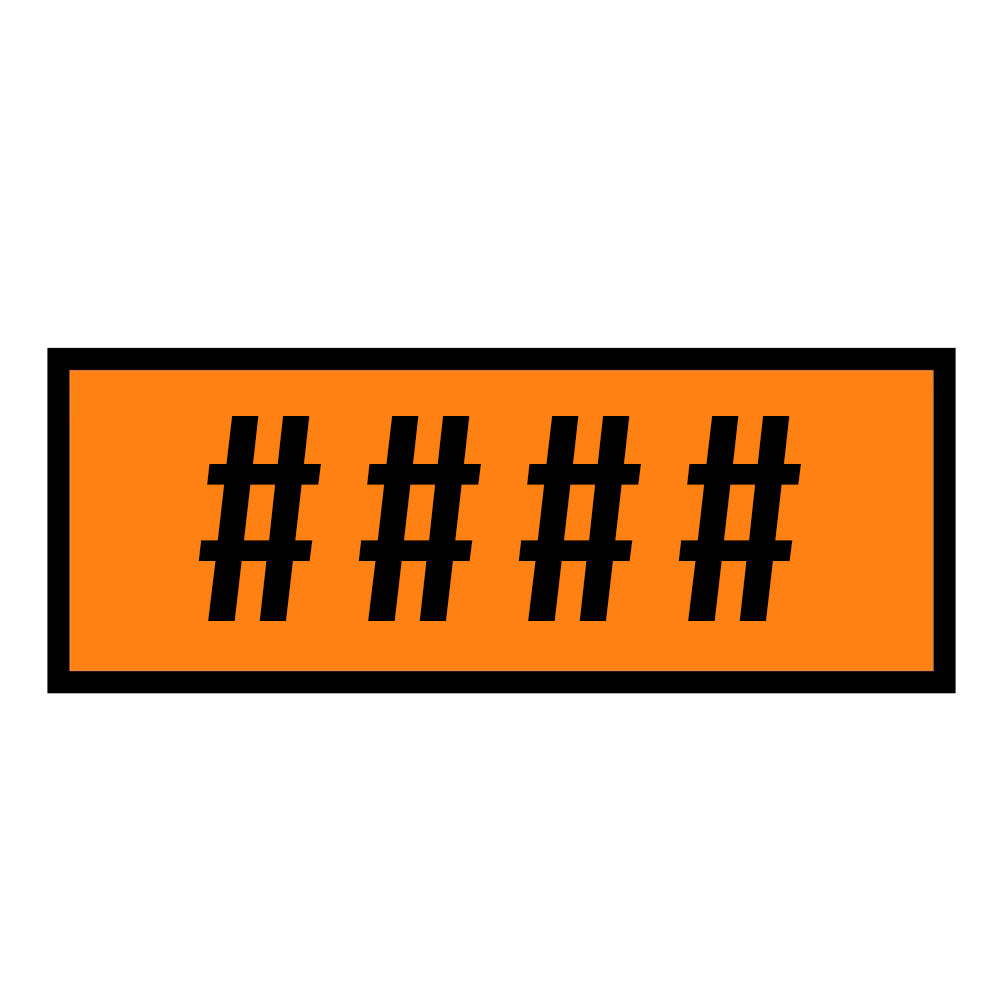 Custom UN Orange 4-Digit Label Decal Sticker Sign For Shipping Containers & Trailers (Set of 2)